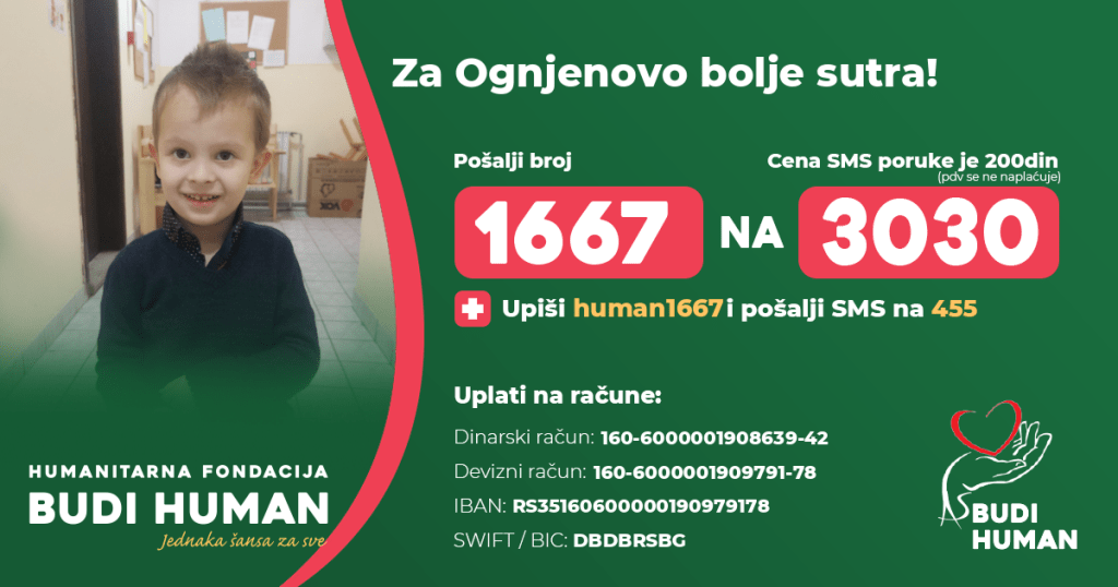 Budimo humani! Pomozimo malom Ognjenu!