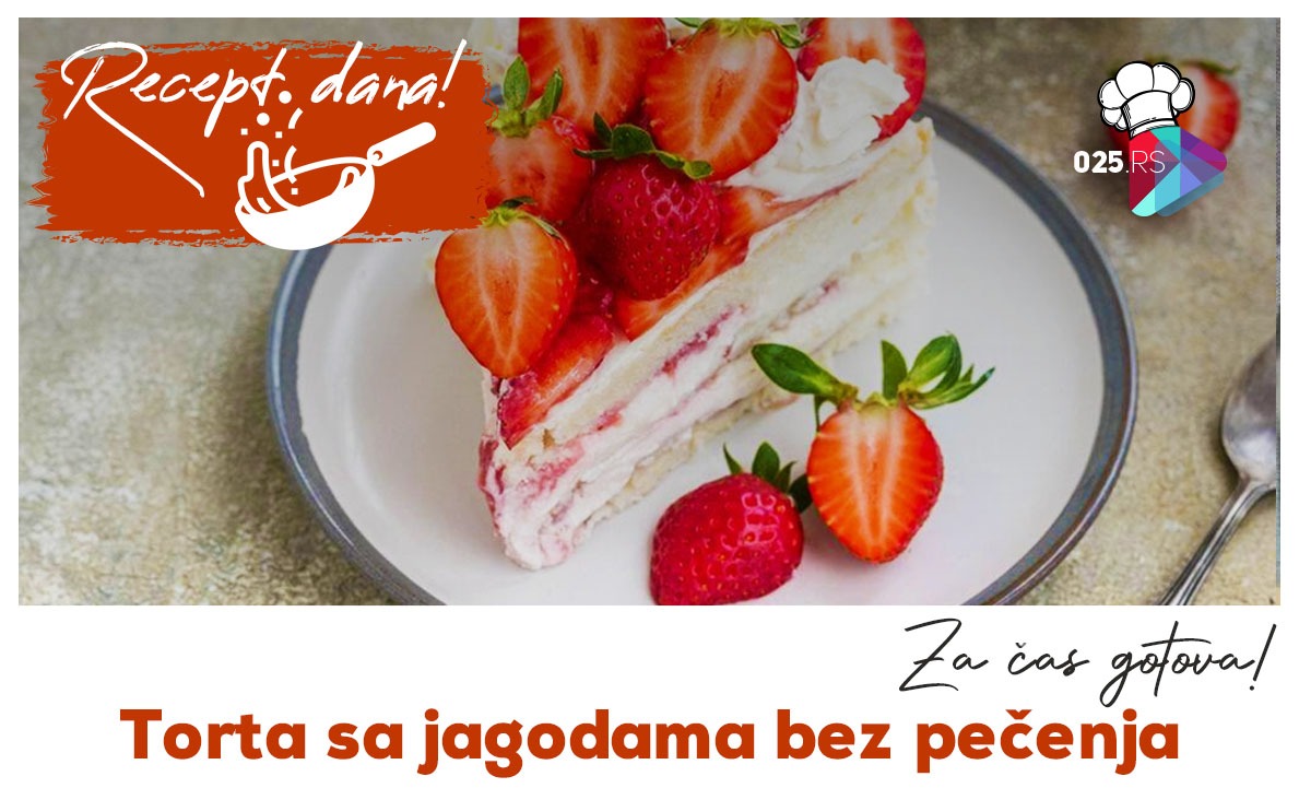 Torta sa jagodama bez pecenja