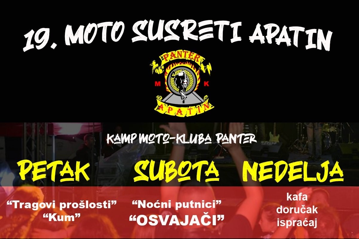 Moto susret od 19. do 21. jula u Apatinu