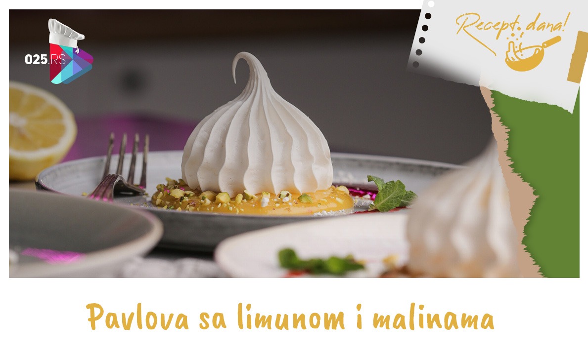 Pavlova sa limunom i malinama