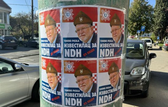 Plakat „Izvestilac za NDH – Tonino Picula“