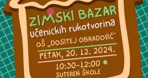 Zimski bazar učeničkih rukotvorina 20. decembra